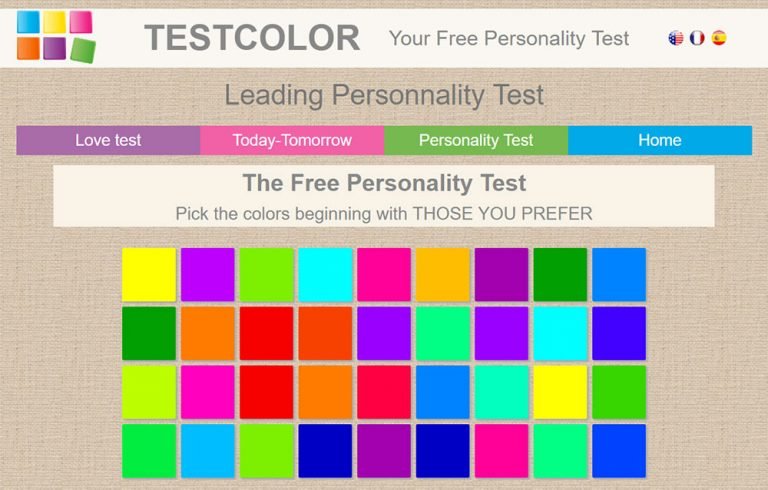 Trắc nghiệm tính bằng Test Color